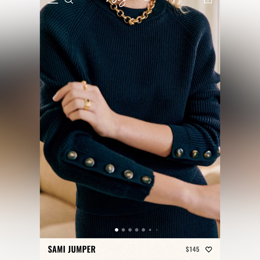 Sézane Sami Jumper in Navy, size M- EUC